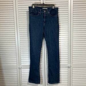 Levi Strauss & Co 314 Mid-Rise Mid Wash Shaping Straight Women Jeans 10